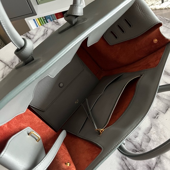 Celine Tie Tote in Gray Large - Picture 4 of 5